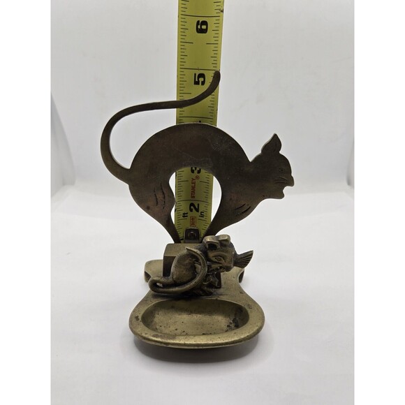 Brass Cat and Mouse Made in England - Picture 6 of 6